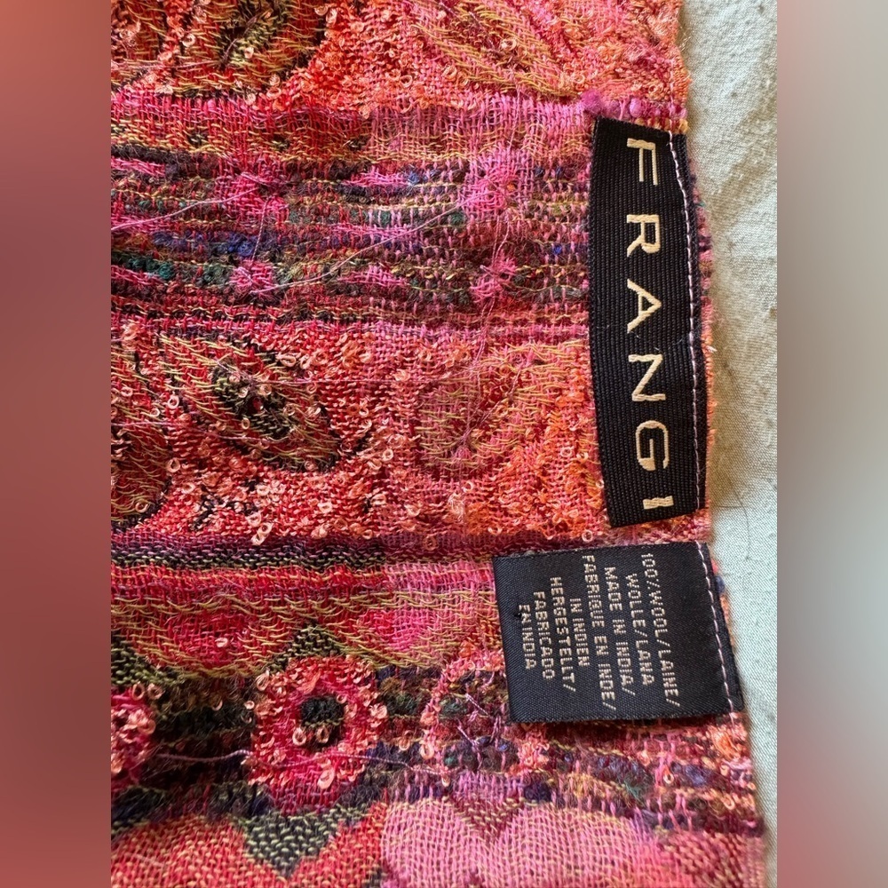 FRANGI Oversized Scarf 100% Wool - Picture 2 of 8